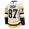 Maillot de Hockey Pittsburgh Penguins Fanatics Premium Sidney Crosby 2024-25 Blanc Extérieur - Homme